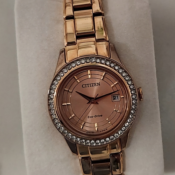 Citizen Rose Gold Crystal Accent Women\'s Watch